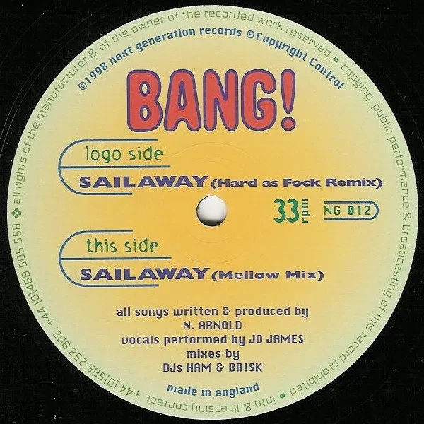  Bang! Ft. Jo James - Sailaway (Studio Remix Pack)
